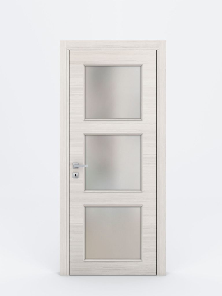 Nova Braga 3 Lite Crema Matrix Laminated Modern Interior Door - Single Door
