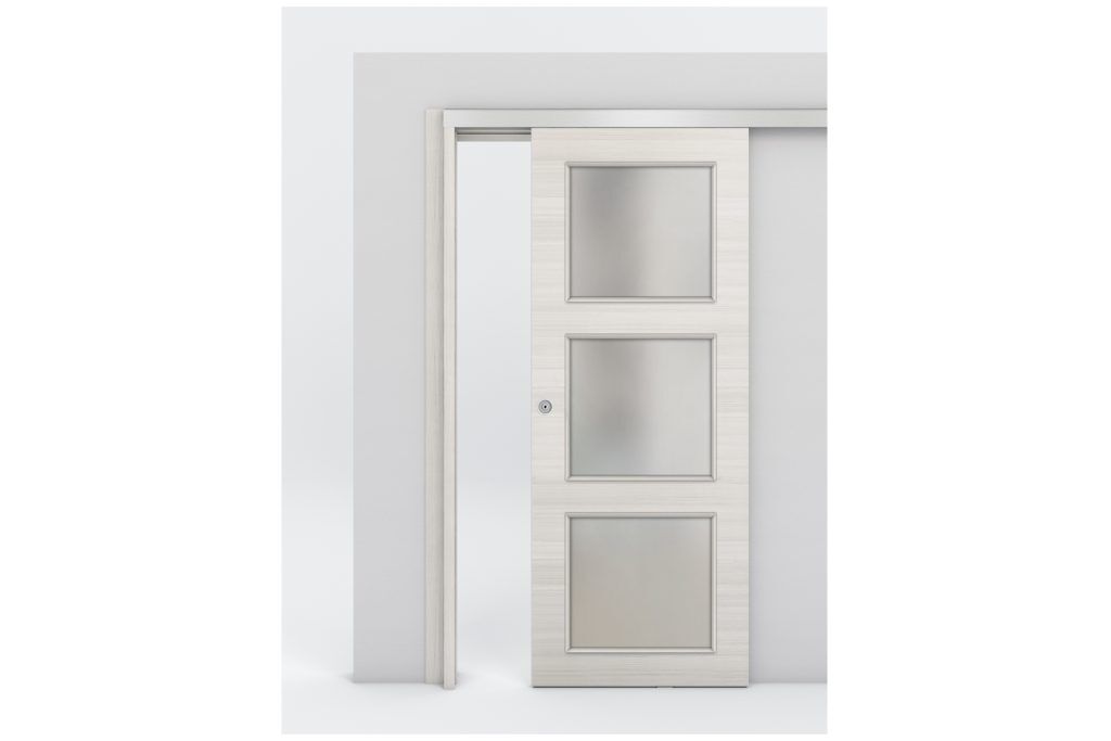 Nova Braga 3 Lite Crema Matrix Laminated Modern Interior Door - Bypass Door