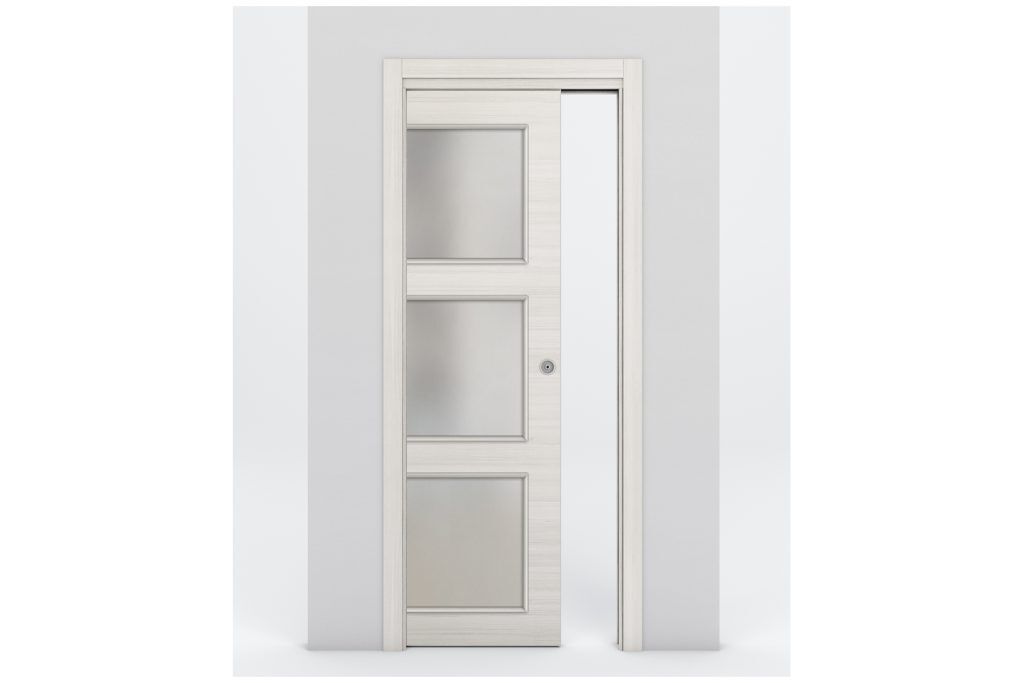 Nova Braga 3 Lite Crema Matrix Laminated Modern Interior Door - Single Pocket