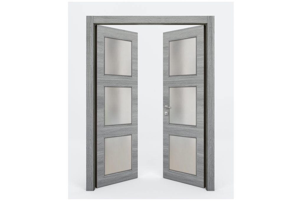 Nova Braga 3 Lite Olmo Matrix Laminated Modern Interior Door - Double Door