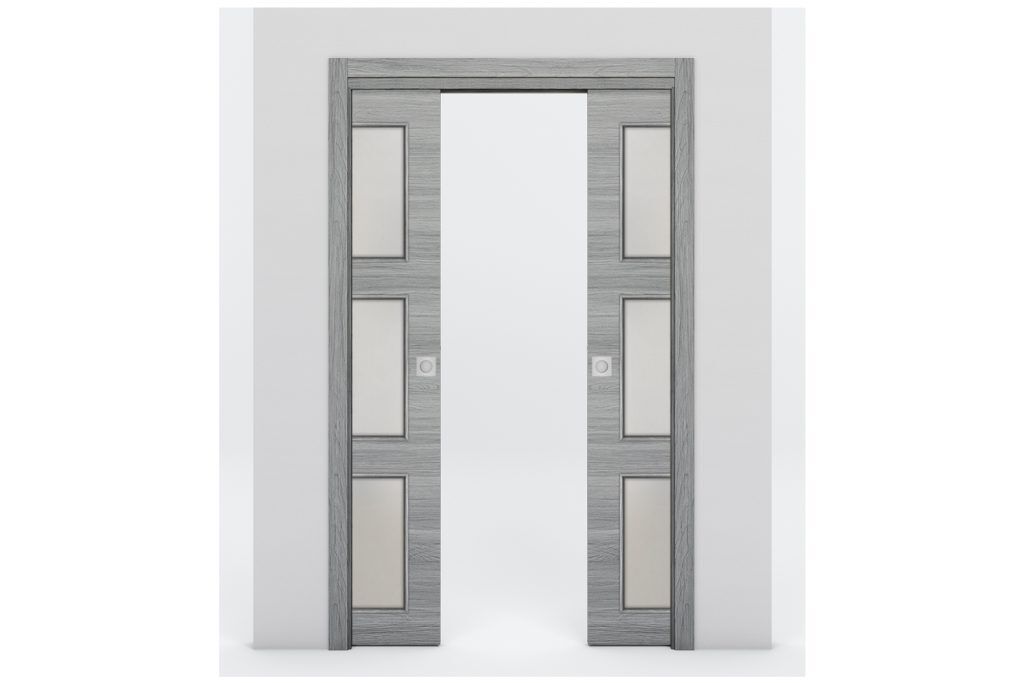 Nova Braga 3 Lite Olmo Matrix Laminated Modern Interior Door - Double Pocket