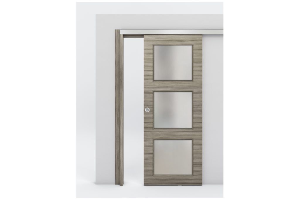 Nova Braga 3 Lite Palissandro Matrix Laminated Modern Interior Door - Bypass Door
