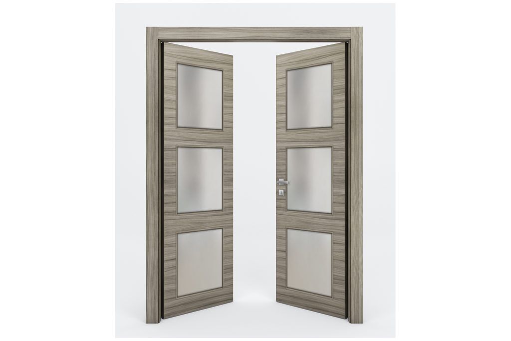 Nova Braga 3 Lite Palissandro Matrix Laminated Modern Interior Door - Double Door
