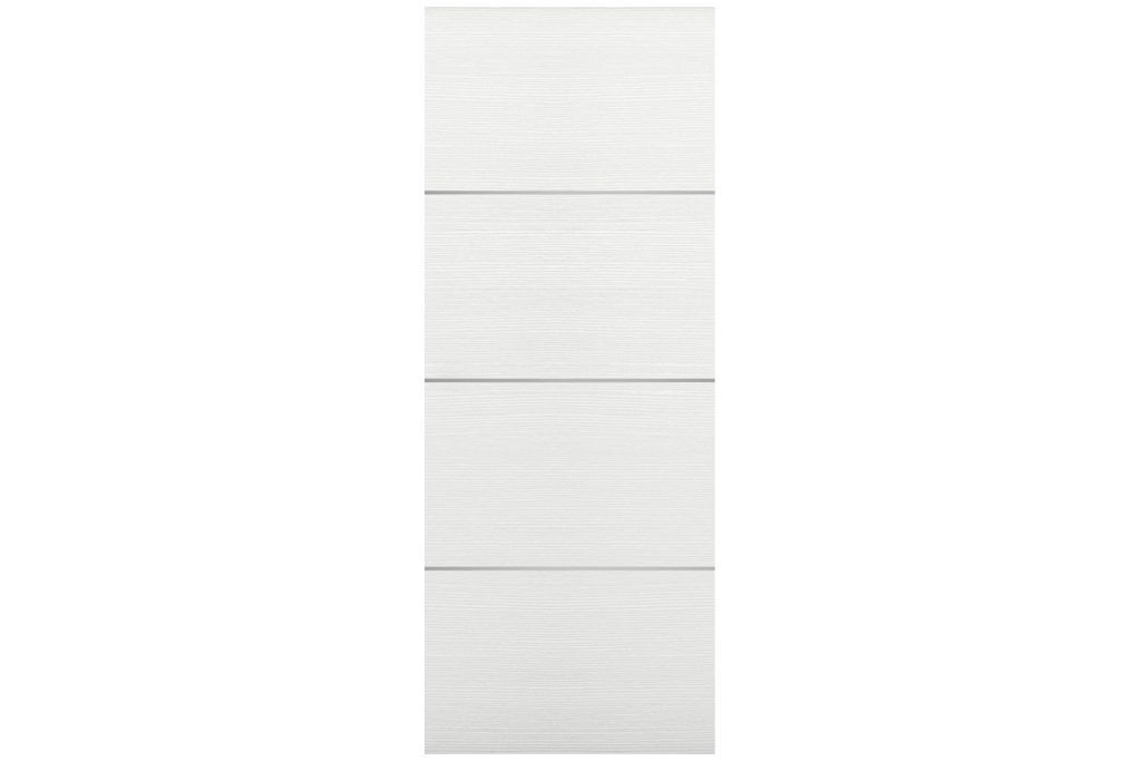 Nova Braga 3H Bianco Matrix Laminated Modern Interior Door - Slab
