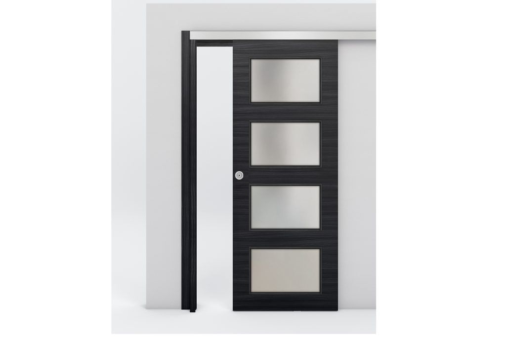 Nova Braga 4 Lite Blu Matrix Laminated Modern Interior Door - Bypass Door