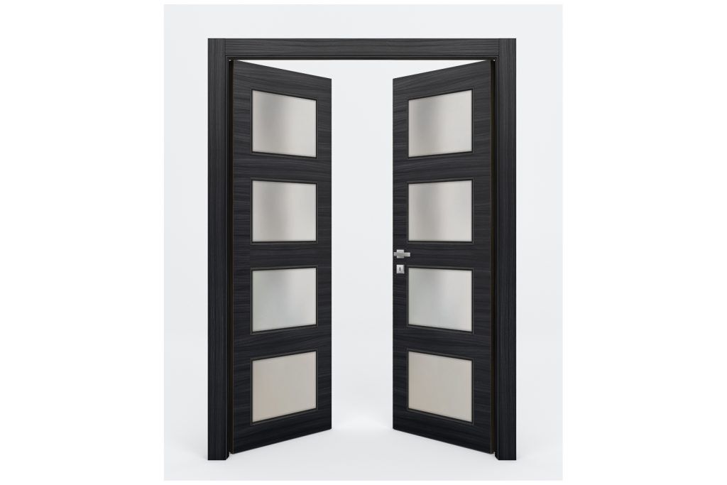 Nova Braga 4 Lite Blu Matrix Laminated Modern Interior Door - Double Door