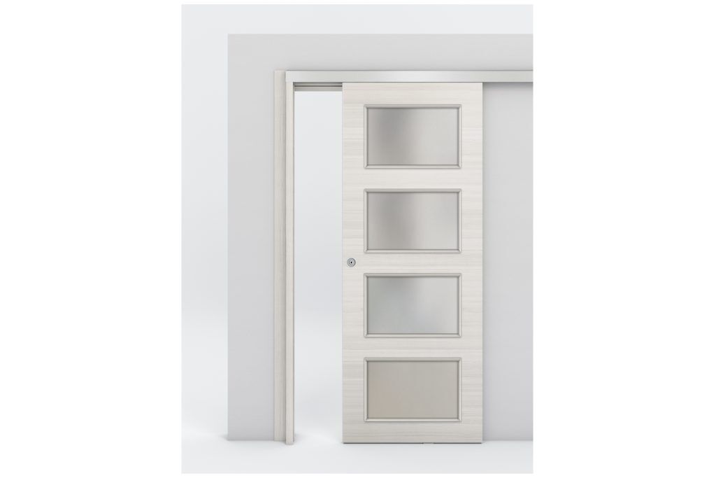 Nova Braga 4 Lite Crema Matrix Laminated Modern Interior Door - Bypass Door