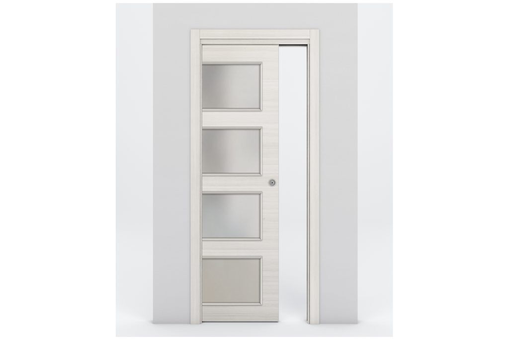 Nova Braga 4 Lite Crema Matrix Laminated Modern Interior Door - Single Pocket
