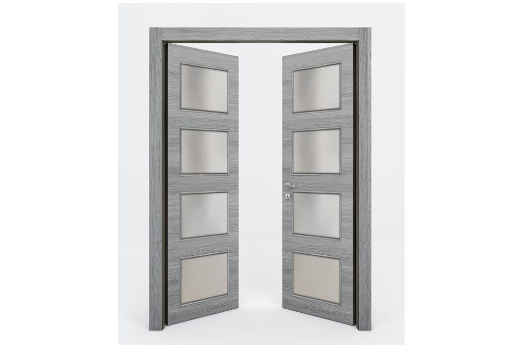 Nova Braga 4 Lite Olmo Matrix Laminated Modern Interior Door - Double Door