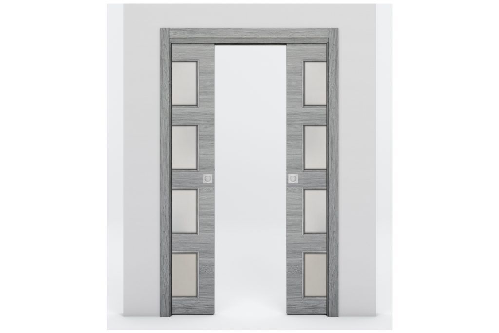 Nova Braga 4 Lite Olmo Matrix Laminated Modern Interior Door - Double Pocket