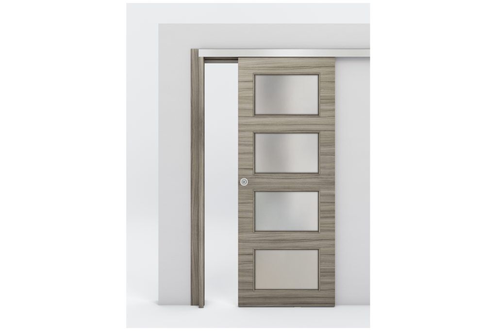 Nova Braga 4 Lite Palissandro Matrix Laminated Modern Interior Door - Bypass Door