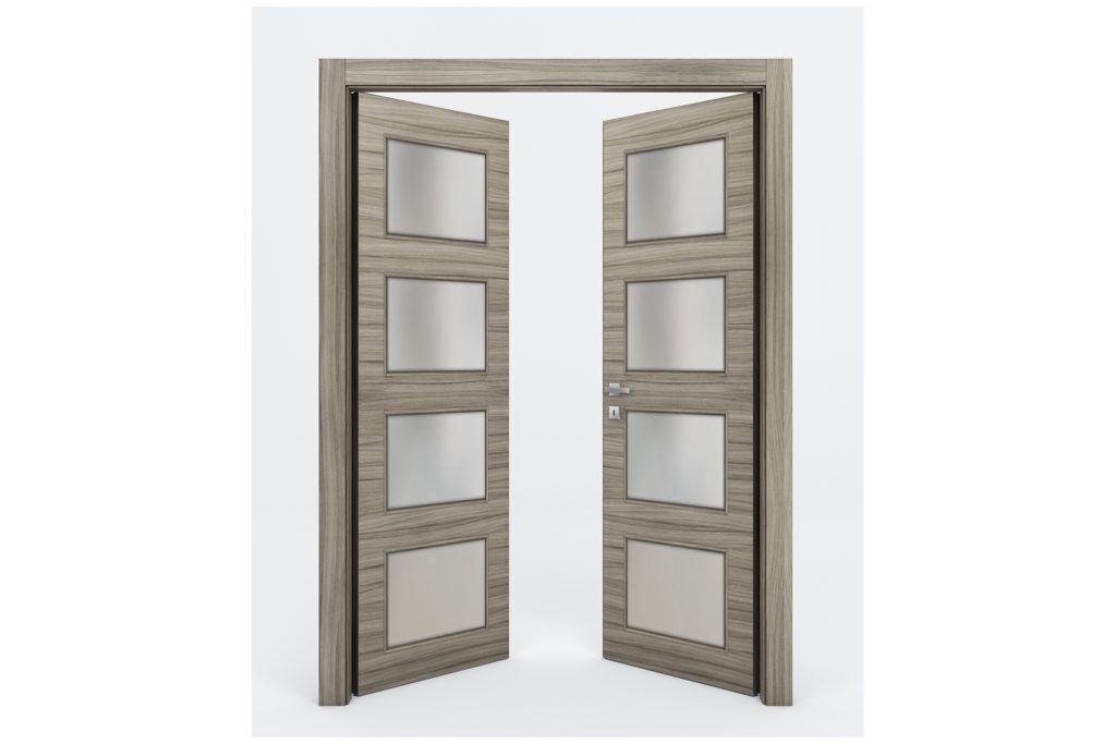Nova Braga 4 Lite Palissandro Matrix Laminated Modern Interior Door - Double Door