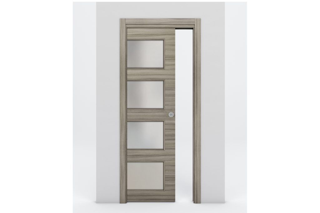 Nova Braga 4 Lite Palissandro Matrix Laminated Modern Interior Door - Single Pocket