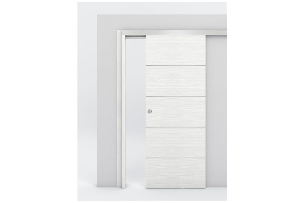 Nova Braga 4H Bianco Matrix Laminated Modern Interior Door - Bypass Door