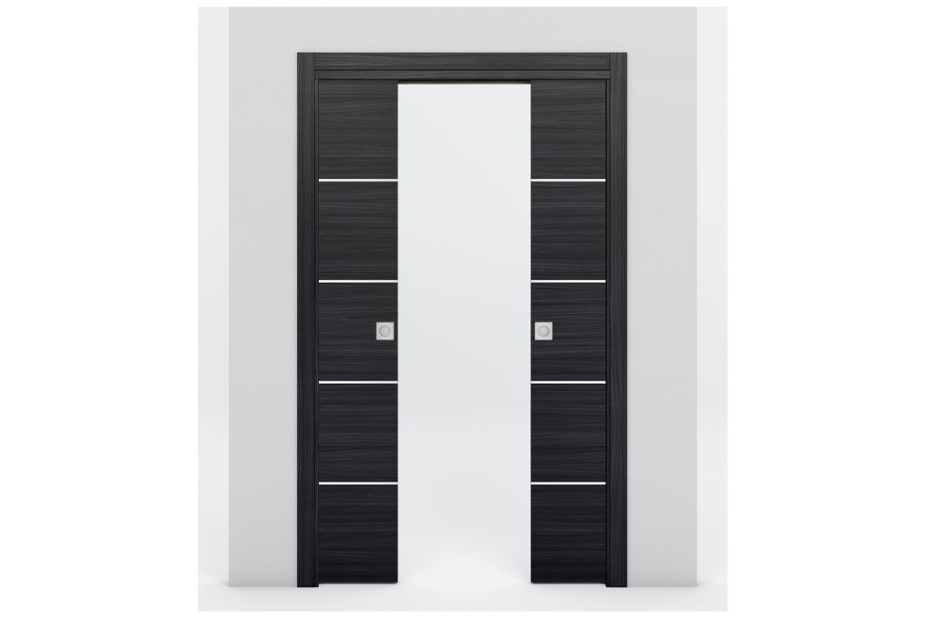 Nova Braga 4H Blu Matrix Laminated Modern Interior Door - Double Pocket