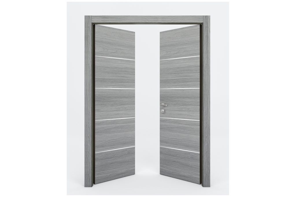 Nova Braga 4H Olmo Matrix Laminated Modern Interior Door - Double Door
