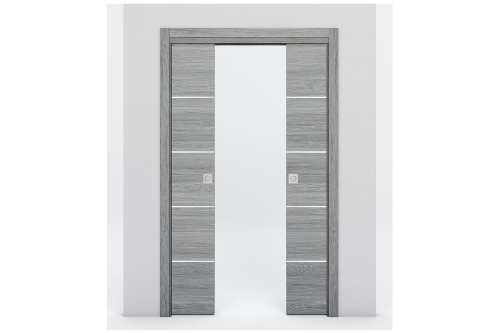 Nova Braga 4H Olmo Matrix Laminated Modern Interior Door - Double Pocket