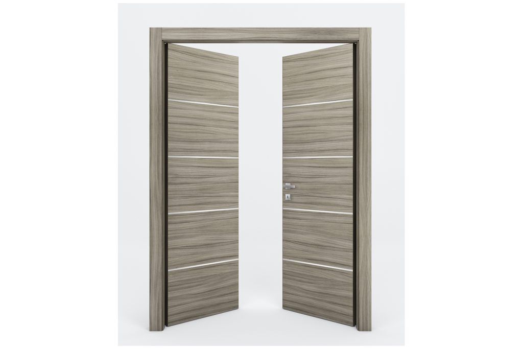 Nova Braga 4H Palissandro Matrix Laminated Modern Interior Door - Double Door