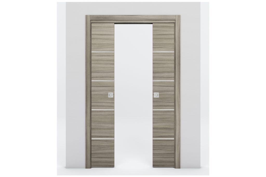Nova Braga 4H Palissandro Matrix Laminated Modern Interior Door - Double Pocket