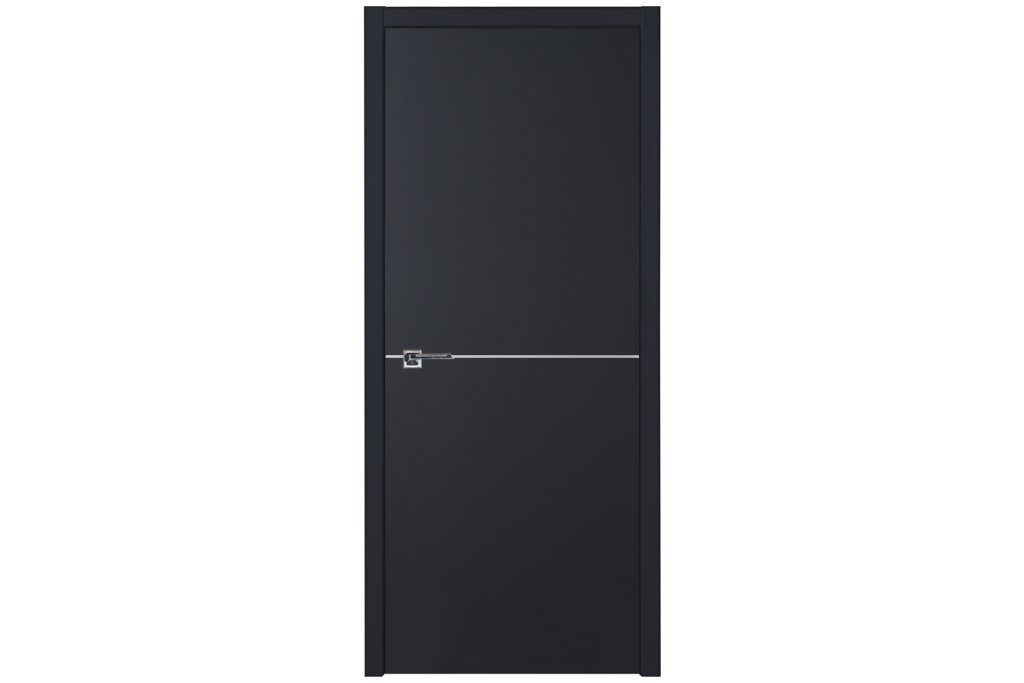 Glam 007 G-Pro Soft Black Laminated Modern Interior Door - Single Door