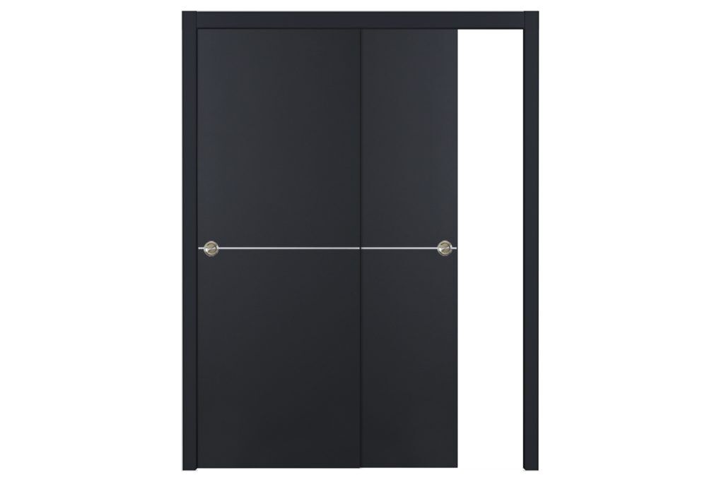 Glam 007 G-Pro Soft Black Laminated Modern Interior Door - Bypass Door