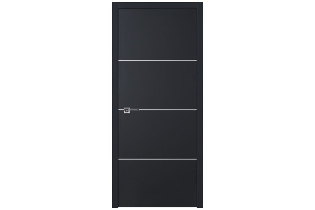 Glam 009 G-Pro Soft Black Laminated Modern Interior Door - Single Door
