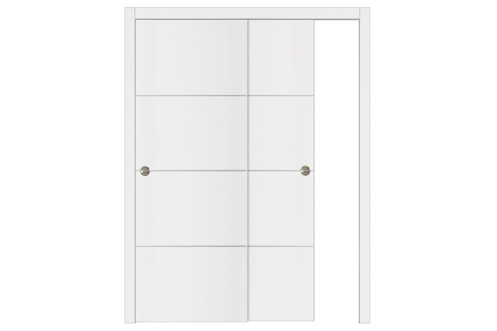 Glam 009 G-Pro Soft White Laminated Modern Interior Door - Bypass Door