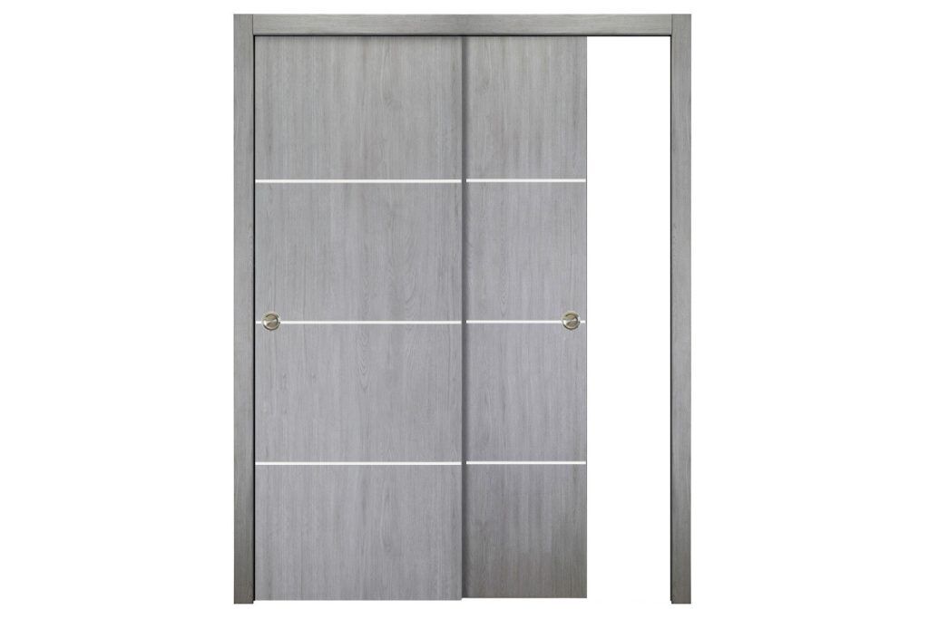 Nova Italia Flush 09 Light Gray Laminate Interior Door - Bypass Door