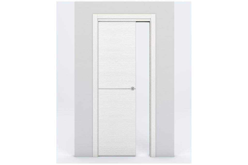 Nova Braga 1H Bianco Matrix Laminated Modern Interior Door - Single Pocket