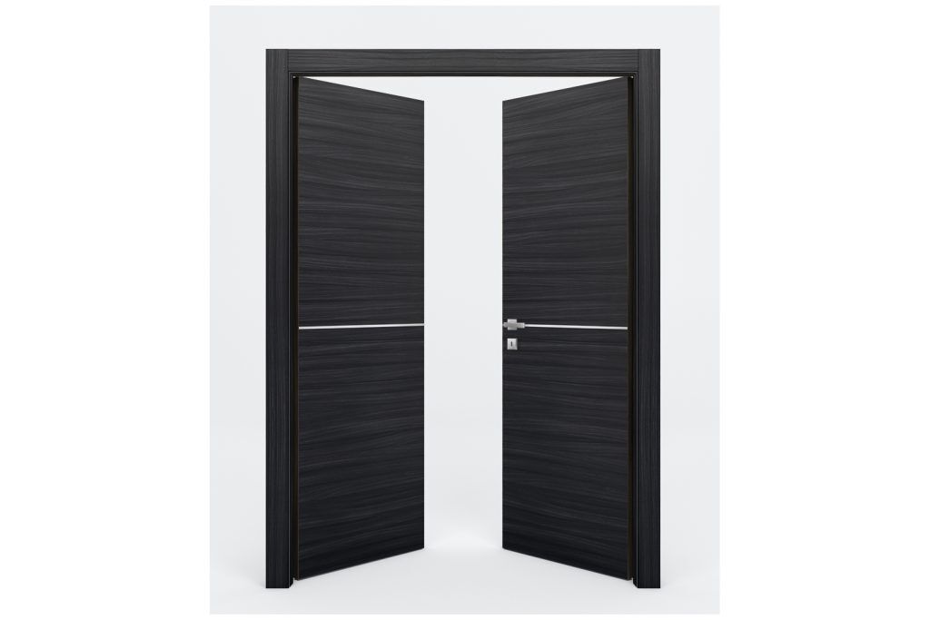 Nova Braga 1H Blu Matrix Laminated Modern Interior Door - Double Door