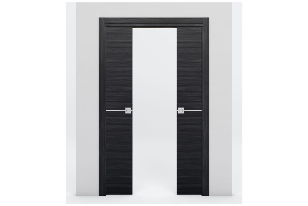 Nova Braga 1H Blu Matrix Laminated Modern Interior Door - Double Pocket