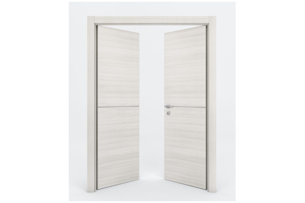 Nova Braga 1H Crema Matrix Laminated Modern Interior Door - Double Door