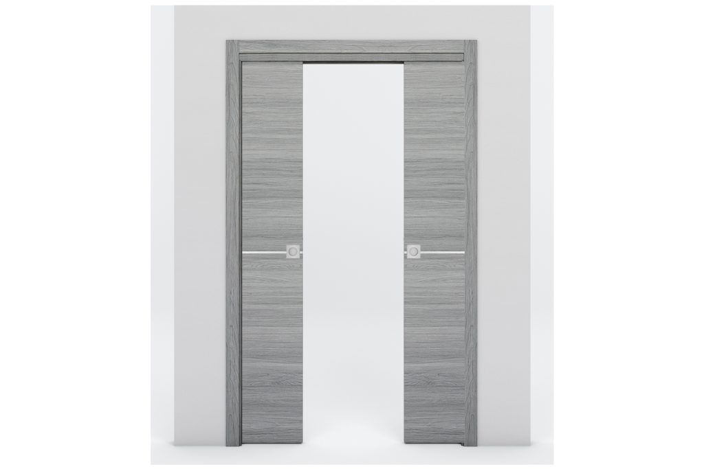 Nova Braga 1H Olmo Matrix Laminated Modern Interior Door - Double Pocket