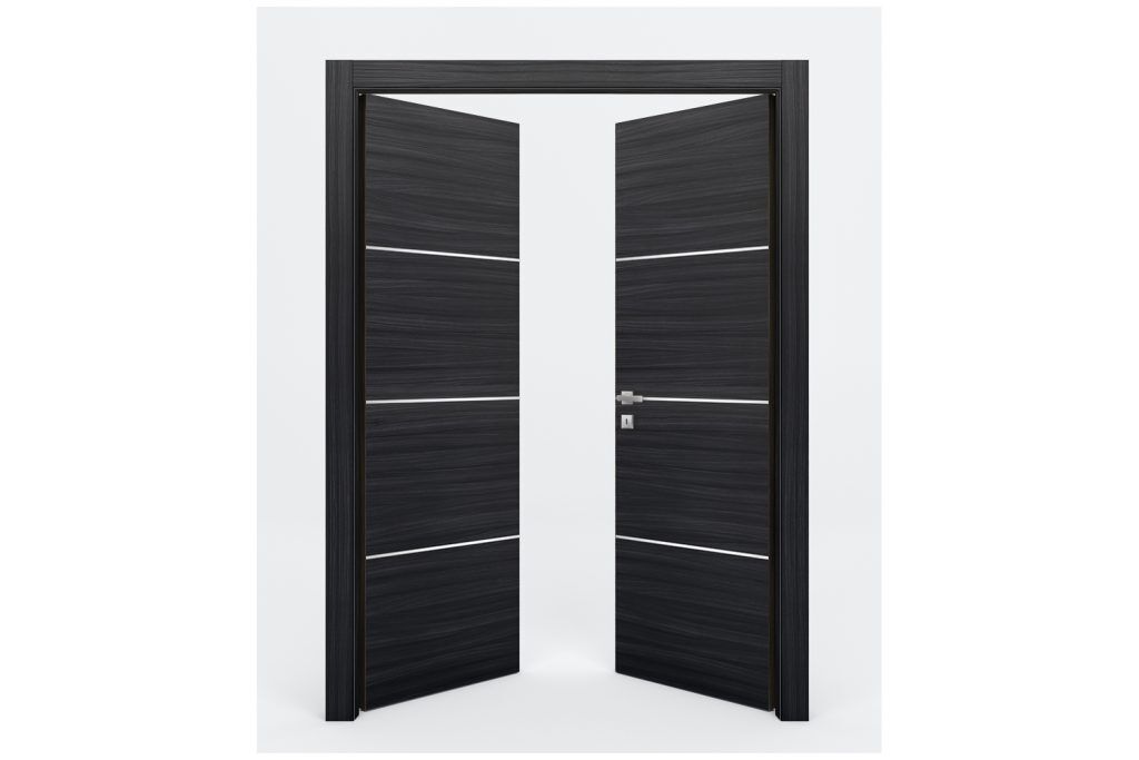 Nova Braga 3H Blu Matrix Laminated Modern Interior Door - Double Door