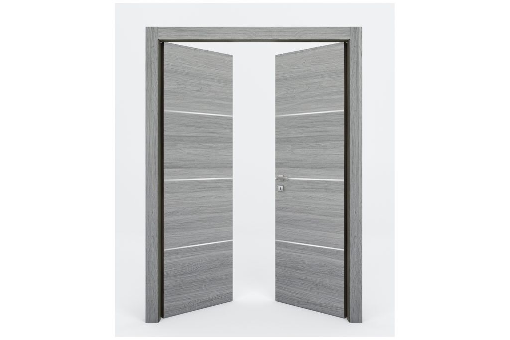 Nova Braga 3H Olmo Matrix Laminated Modern Interior Door - Double Door