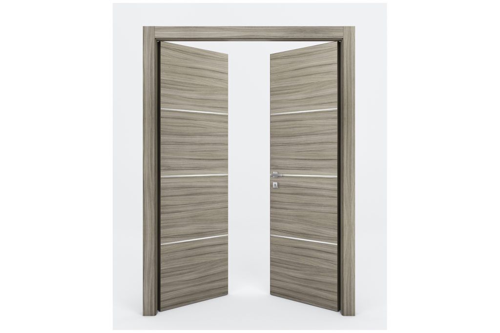 Nova Braga 3H Palissandro Matrix Laminated Modern Interior Door - Double Door