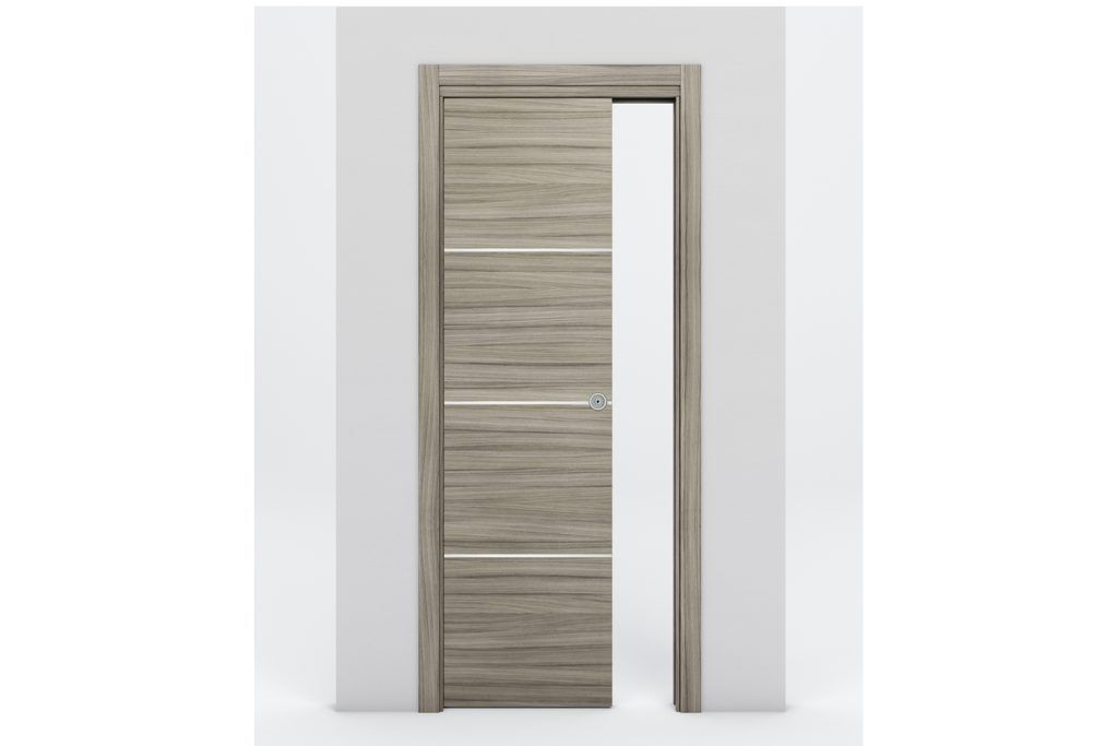 Nova Braga 3H Palissandro Matrix Laminated Modern Interior Door - Single Pocket