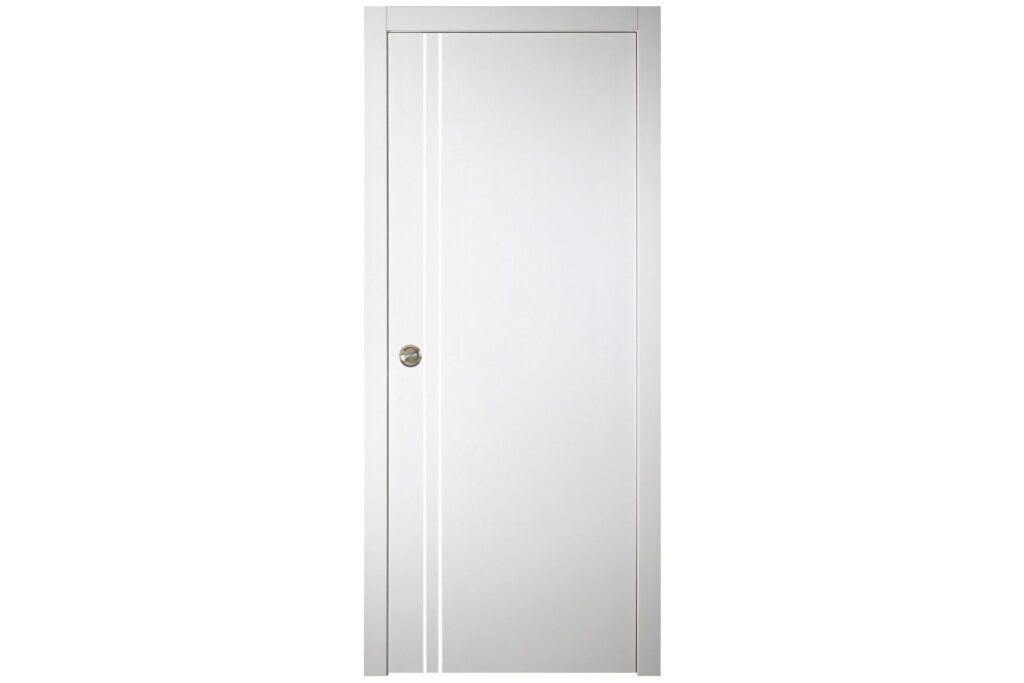 Nova Italia Flush 02 Alaskan White Laminate Interior Door - Single Pocket