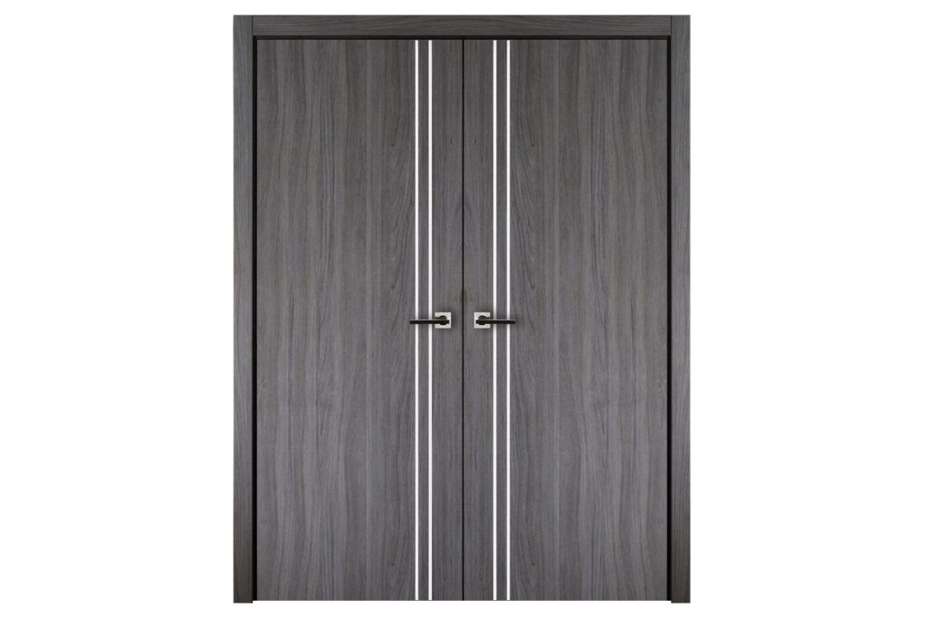 Nova Italia Flush 02 Swiss Elm Laminate Interior Door - Double Door
