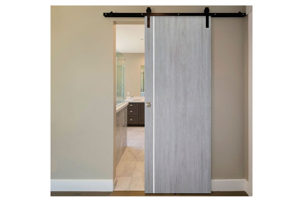 Nova Italia Flush 03 Light Grey Laminate Interior Door - Barn Door