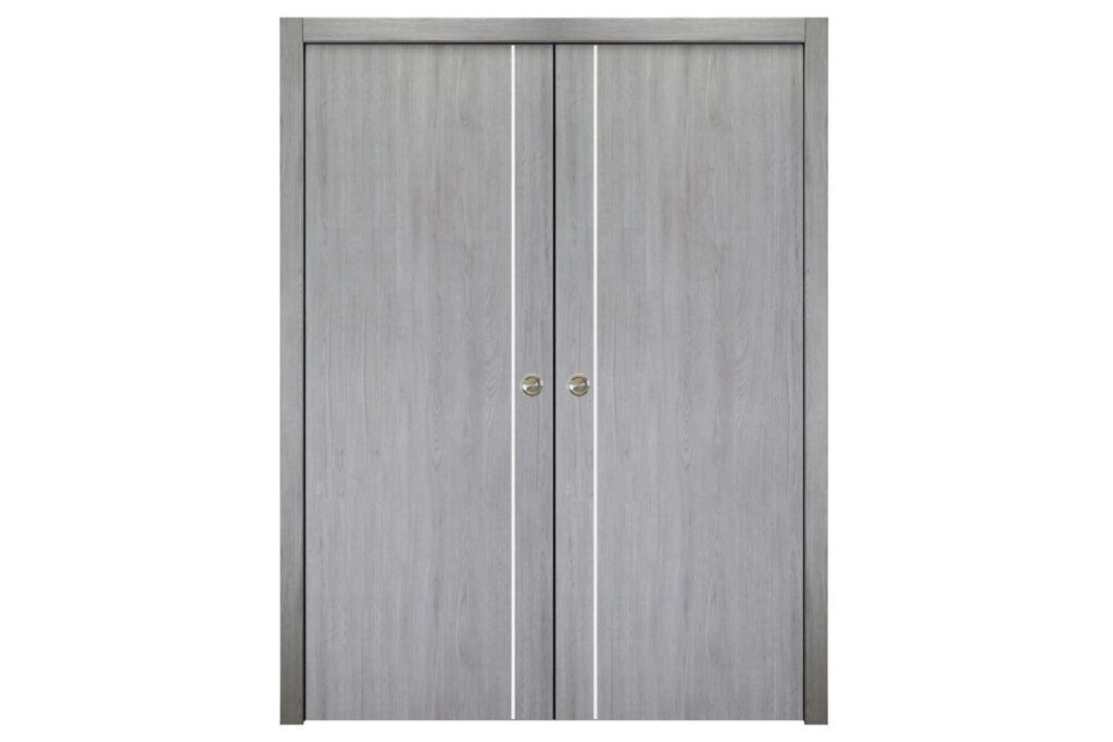 Nova Italia Flush 03 Light Grey Laminate Interior Door - Double Pocket