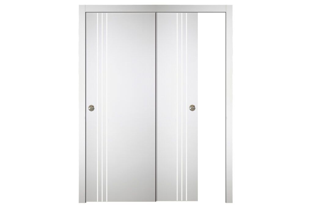 Nova Italia Flush 04 Alaskan White Laminate Interior Door - Bypass Door