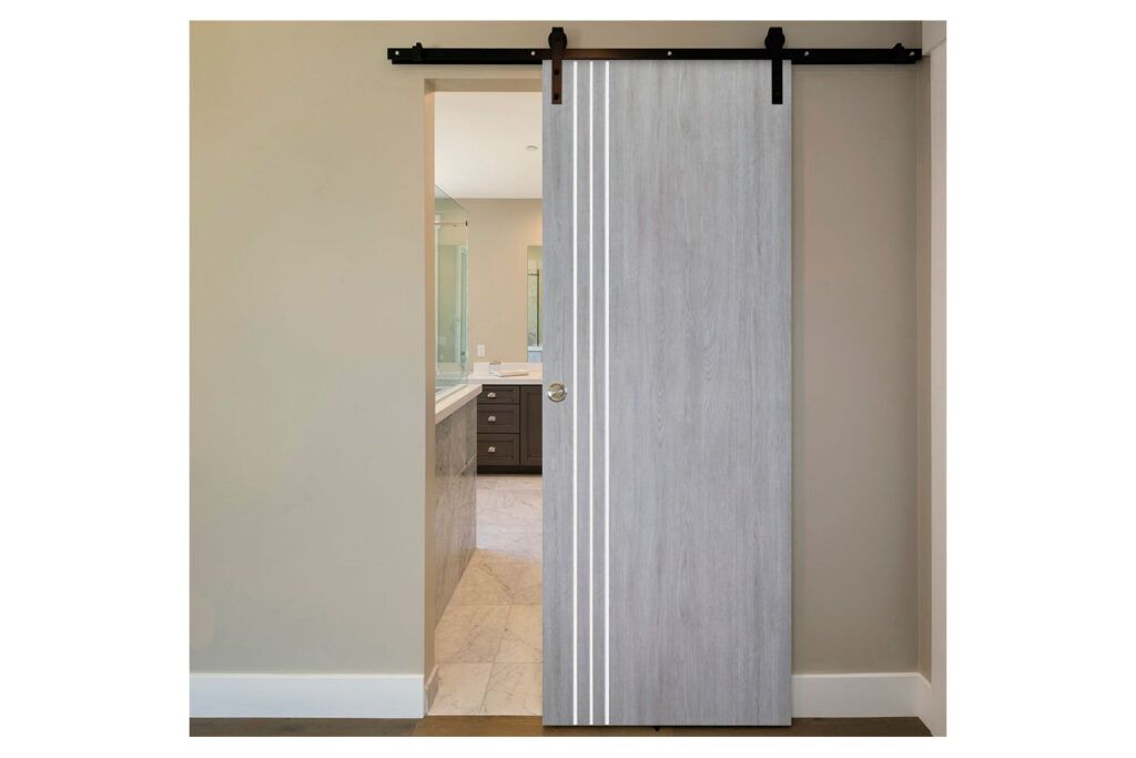 Nova Italia Flush 04 Light Grey Laminate Interior Door - Barn Door