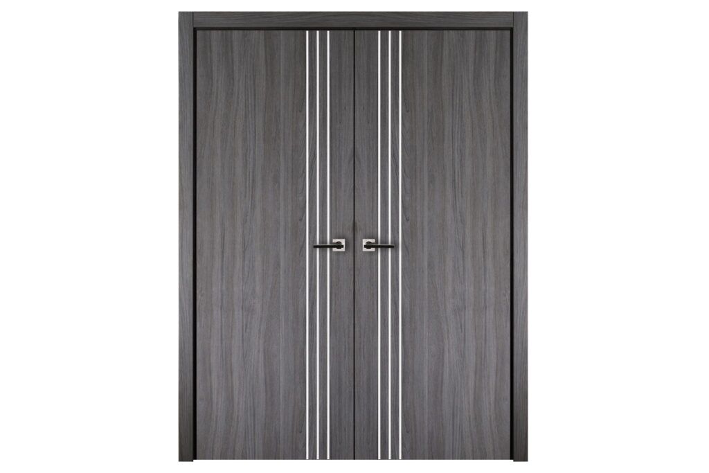 Nova Italia Flush 04 Swiss Elm Laminate Interior Door - Double Door