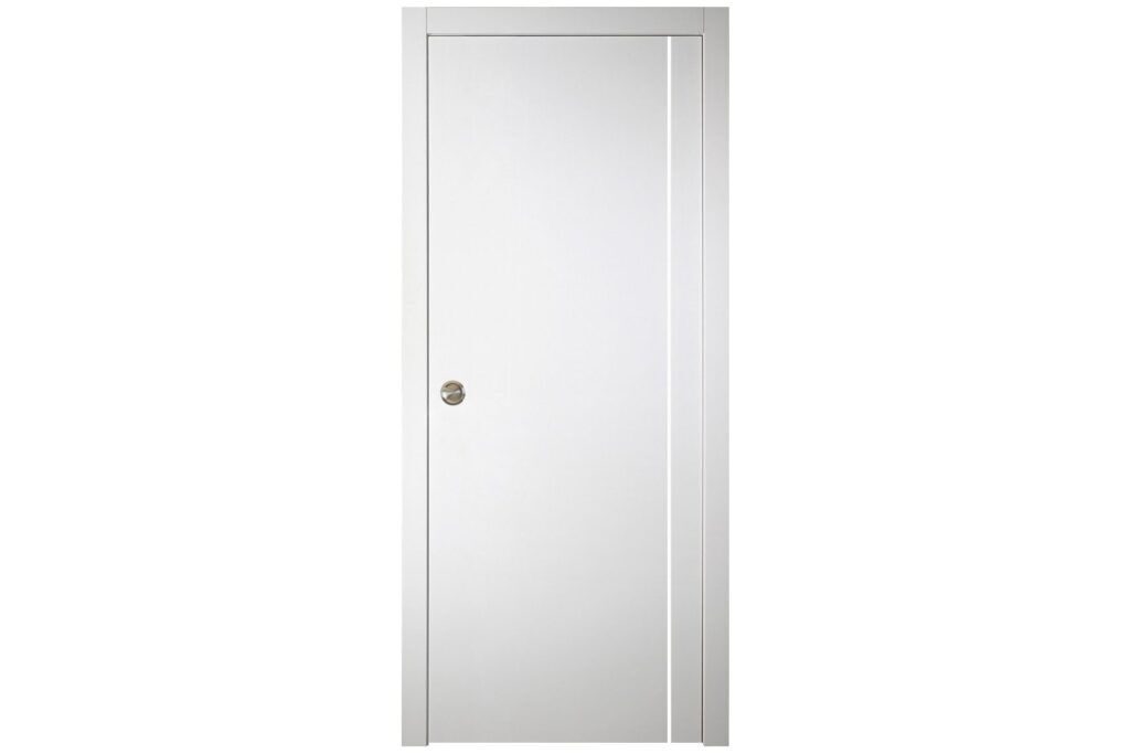 Nova Italia Flush 05 Alaskan White Laminate Interior Door - Single Pocket