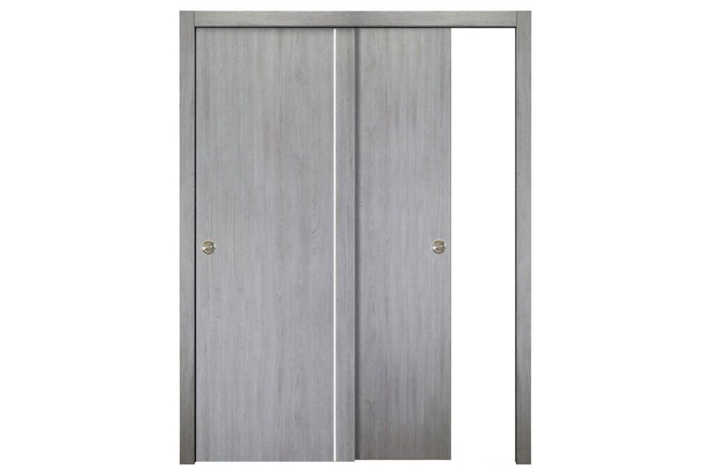 Nova Italia Flush 05 Light Grey Laminate Interior Door - Bypass Door