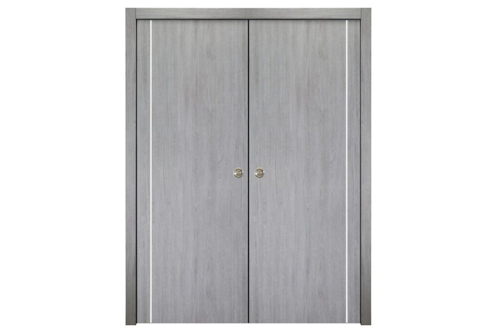 Nova Italia Flush 05 Light Grey Laminate Interior Door - Double Pocket