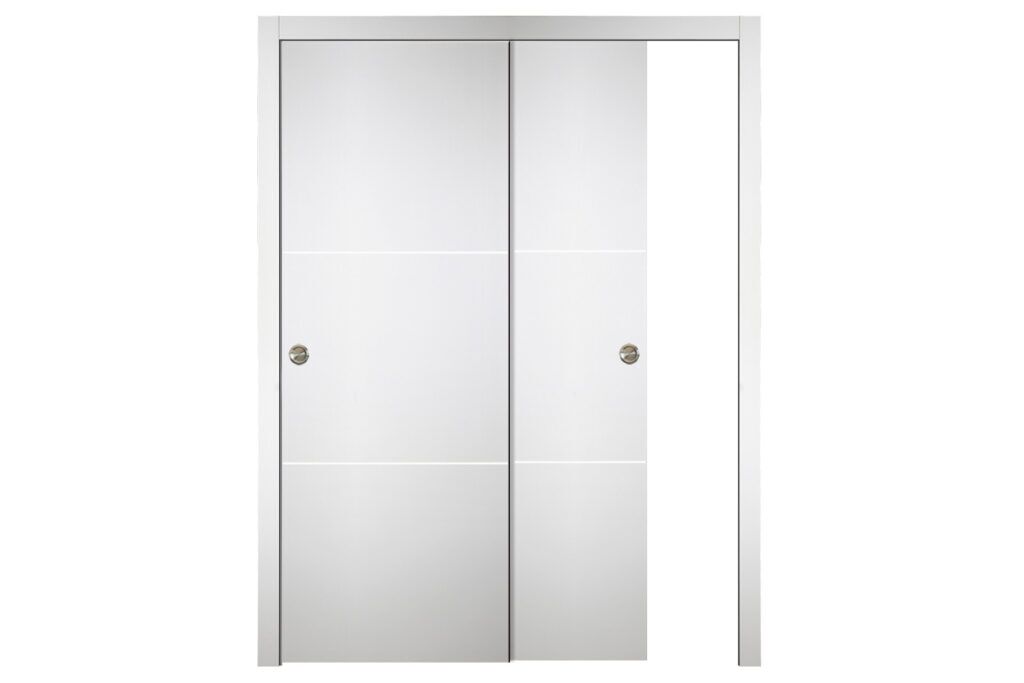 Nova Italia Flush 06 Alaskan White Laminate Interior Door - Bypass Door