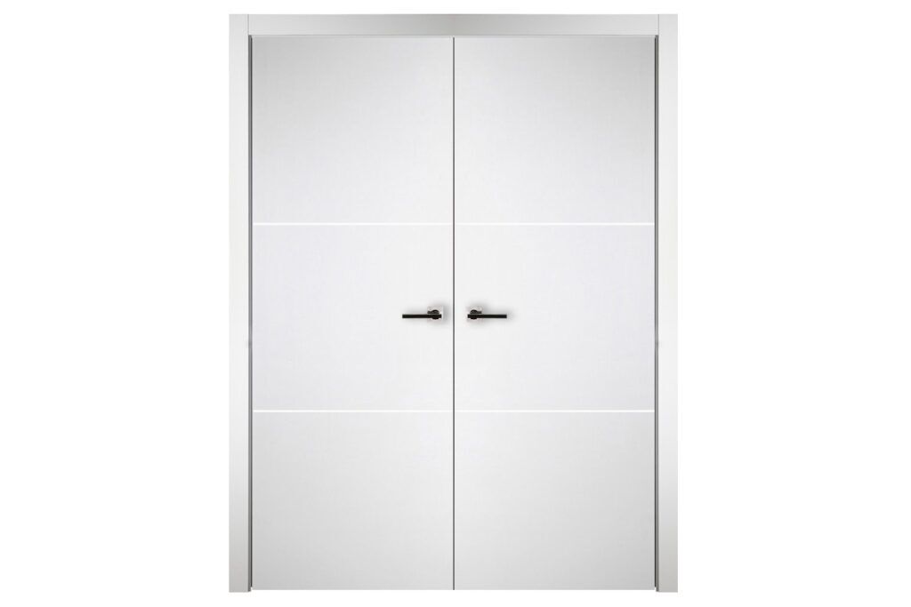 Nova Italia Flush 06 Alaskan White Laminate Interior Door - Double Door
