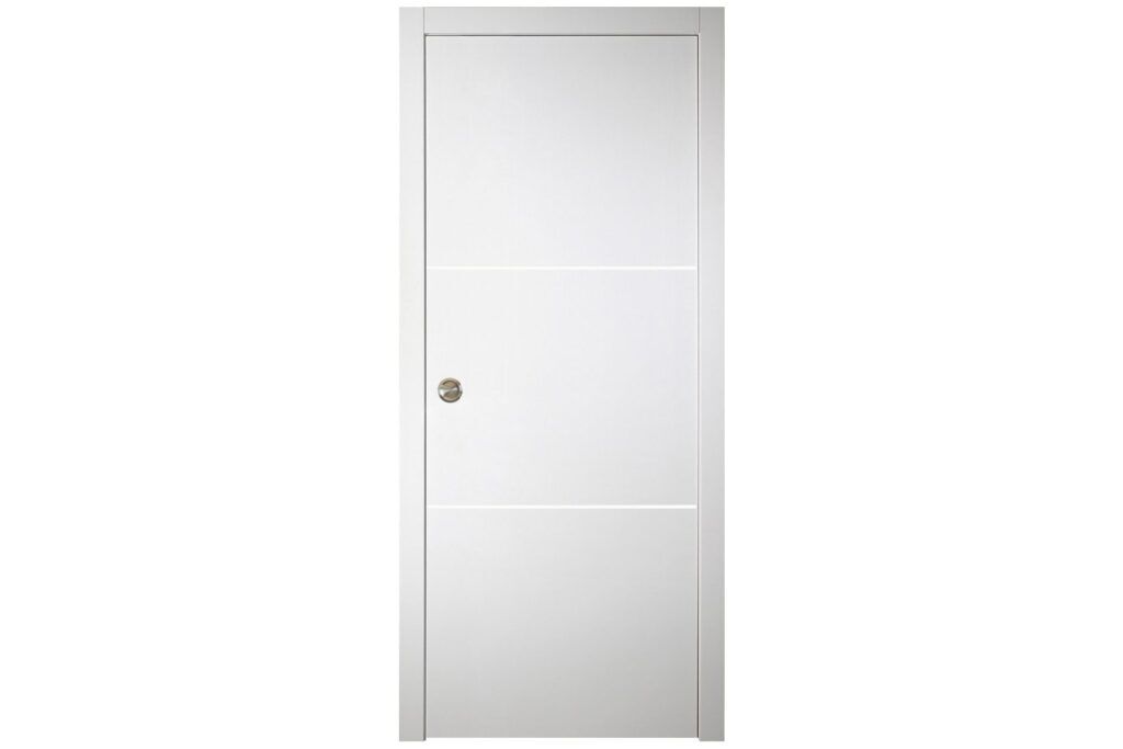 Nova Italia Flush 06 Alaskan White Laminate Interior Door - Single Pocket